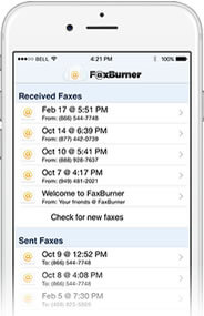All received faxes archived in the cloud