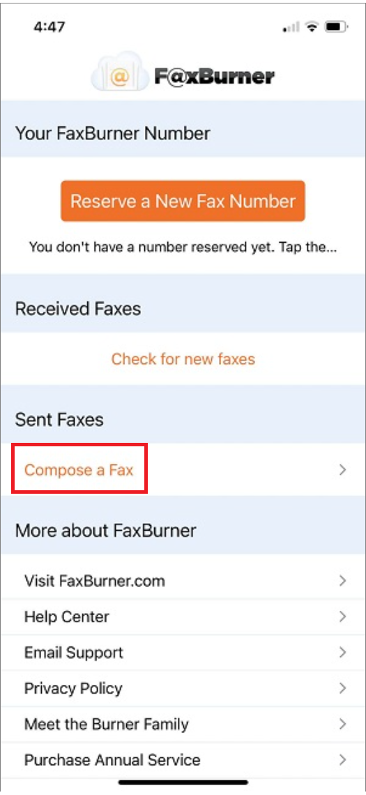 Send a fax from your iPhone