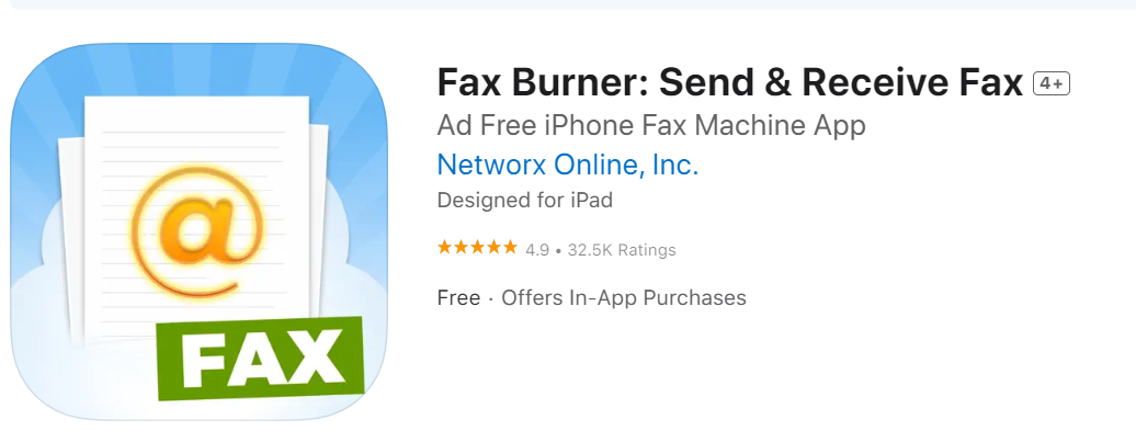 FaxBurner iphone fax app