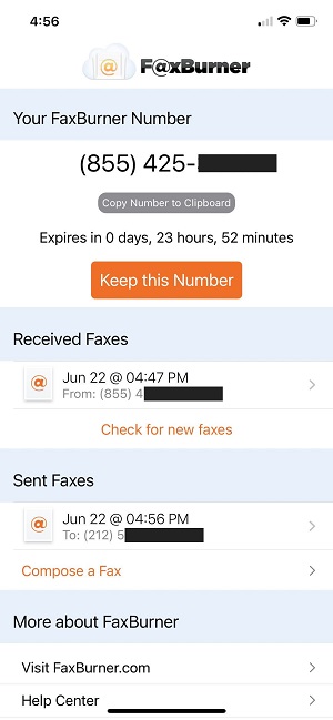 virtual fax machine in your iPhone