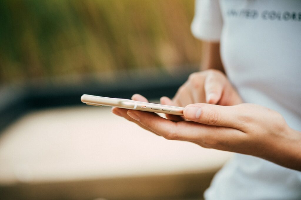 Holding the phone
